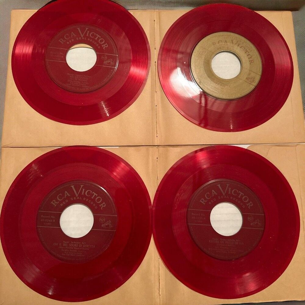 45 Vinyl Exc RCA Victor Red Seal 4 Classical Italian Language By Puccini, Verdi